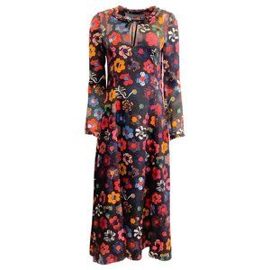 Jonathan Cohen Multicolor Graphic Printed Silk Casual Maxi Dress